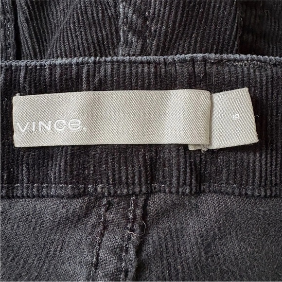 VINCE Womens Black Cargo Corduroy Mid-Rise Stretch Jeans Pant Trouser Size 6 - Picture 4 of 8